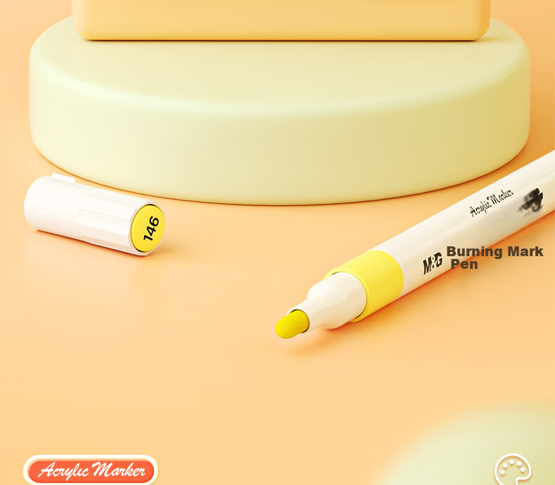 M&G Stationery 24-Color Acrylic Markers Children's Student Watercolor Pens Drawing Pens Waterproof Hand-Drawn Guka Doodle Birthday Graduation Gift APMT3308 25
