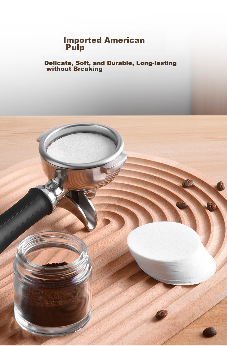 CLITON Italian Coffee Machine Round Filter Paper for Drip Bags, Coffee Filter Discs, 58mm - 100 Sheets 2