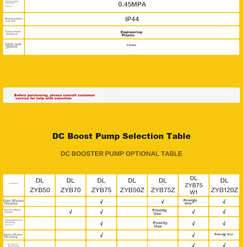 Deli Fully Automatic Booster Pump, Household Water Heater Tap Water Pressure Pump, DC Pump, Small 70W Water Pump, DL-ZYB70 3