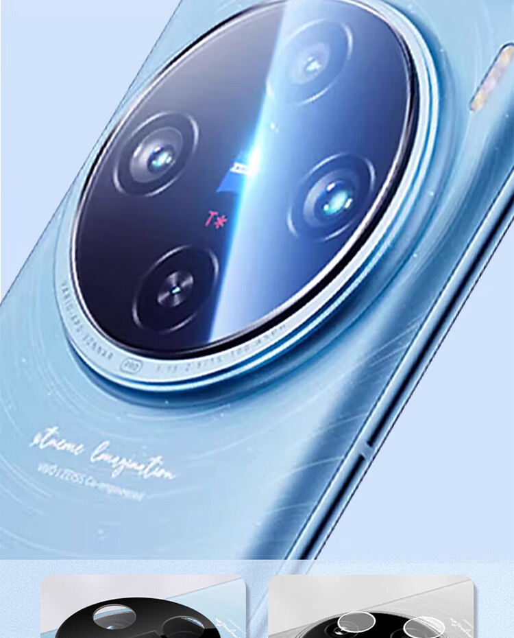 ESCASE vivo X100SPro Camera Lens Film X100Pro HD Tempered Glass Film AR Anti-reflective Full Coverage Mobile Phone Rear Camera Protective Film Anti-drop Anti-fingerprint Anti-glare Ultra-thin 5