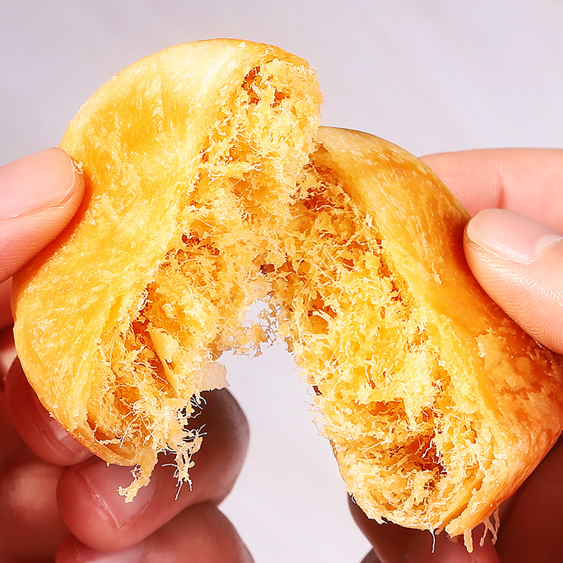 友臣肉松饼 经典六枚装 208g 营养早餐 饼干蛋糕 休闲零食 员工福利