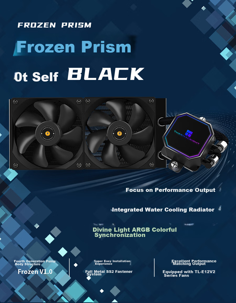 Thermalright Frozen Prism 240 WHITE ARGB Ice Prism All-In Liquid Cooler CPU Heat Sink FP 240 WHITE ARGB 2