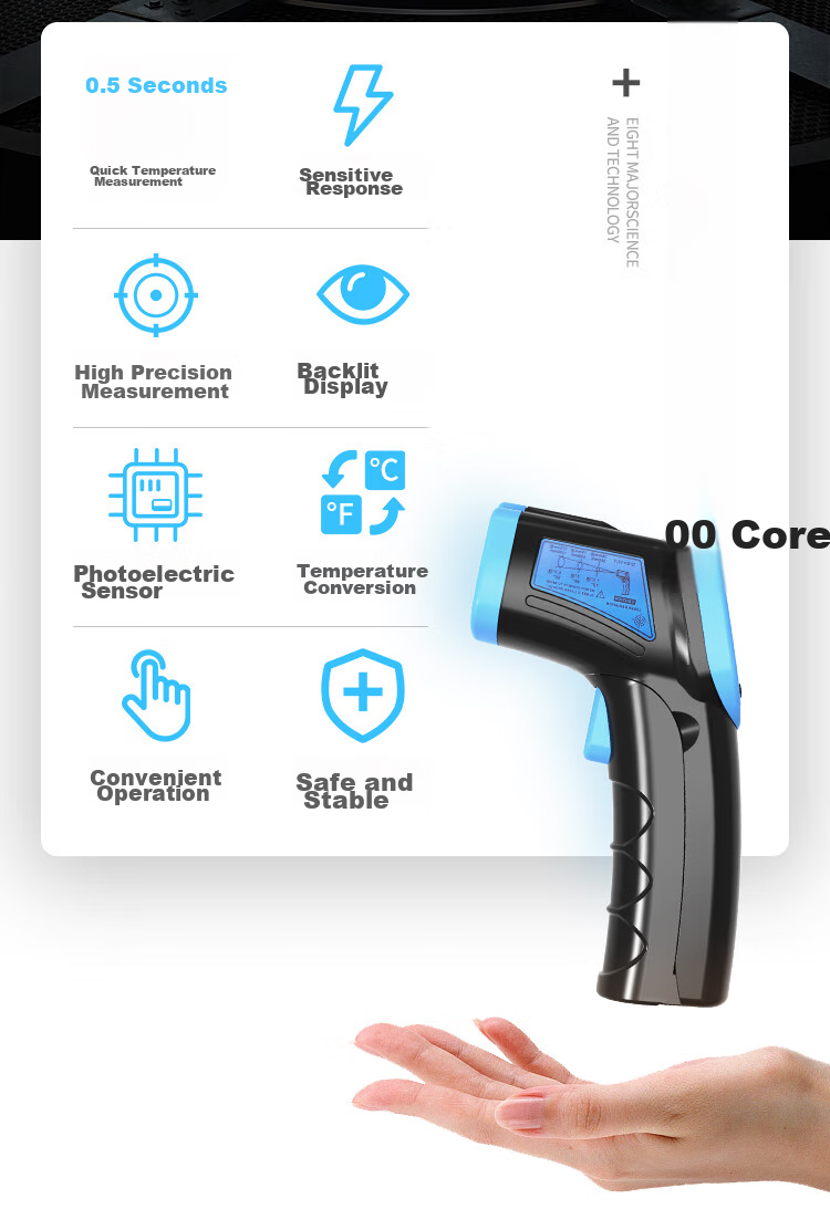 CEM AR842A+ Non-Contact Infrared Thermometer High-Temperature Industrial Temperature Gun Infrared Temperature Meter 2