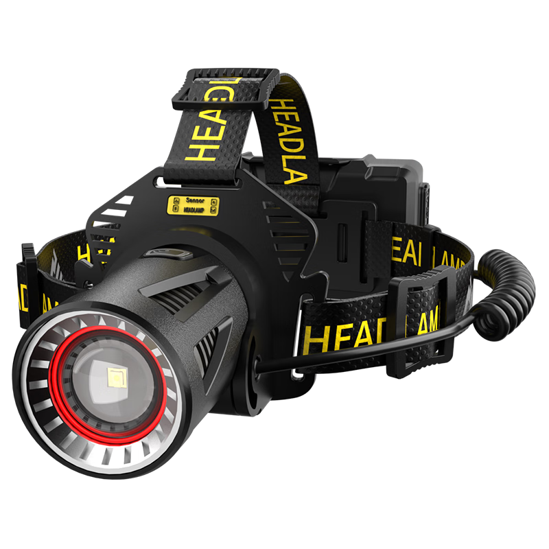 SkyFire Headlamp, Yellow And White Dual Light, Ultra-Long Battery Life, Laser Cannon Sensing Light, Outdoor Fishing Head-Mounted Lithium Battery, High Brightness