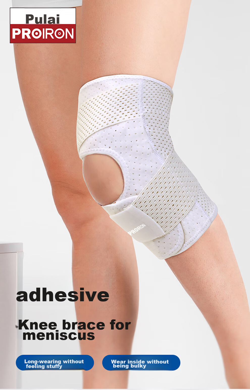 PROIRON Knee Brace, Summer Thin Style, for Sports Running, Meniscus Injury Protection, Patella Guard, One Pair, Size L 1