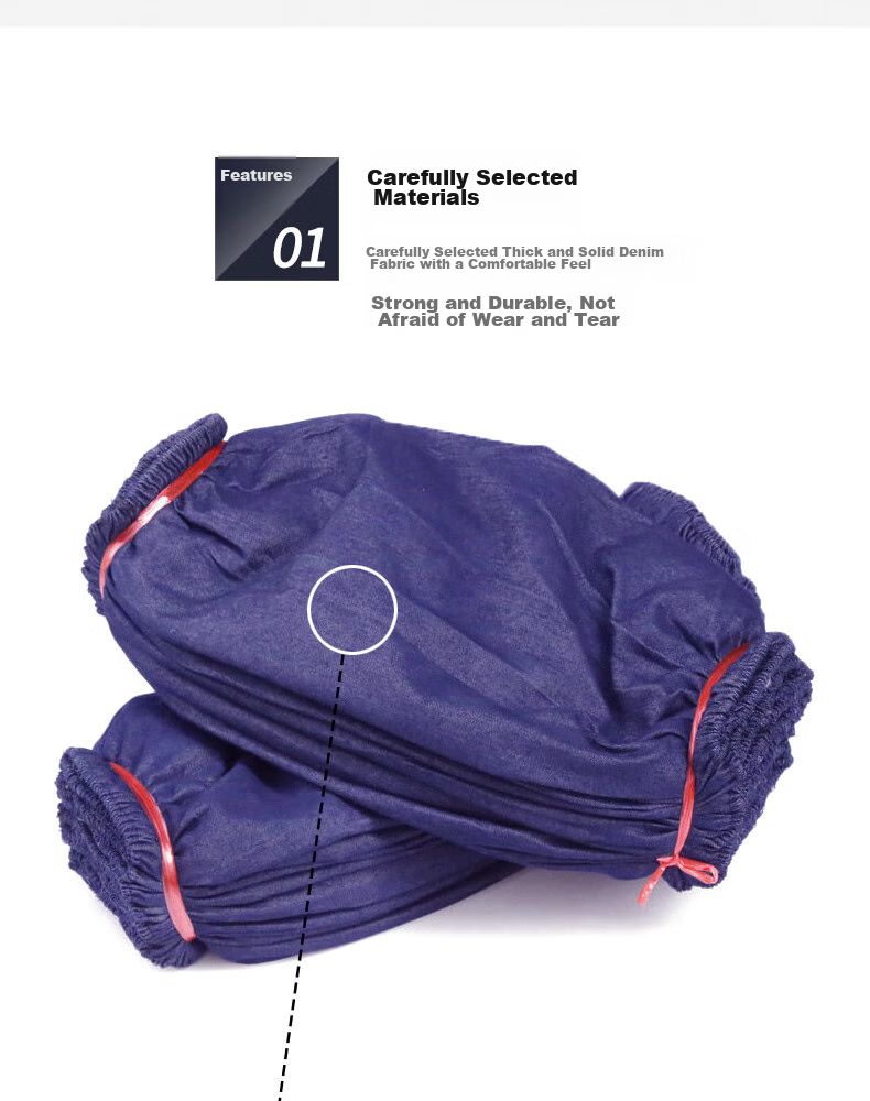 Shengfang Denim Sleeve Protectors, Welding Anti-Fouling Wear-Resistant Dirt-Resistant Denim Fabric, Thickened Sleeve Covers, Work Factory Protective Gear, 10 Pairs Pack 7