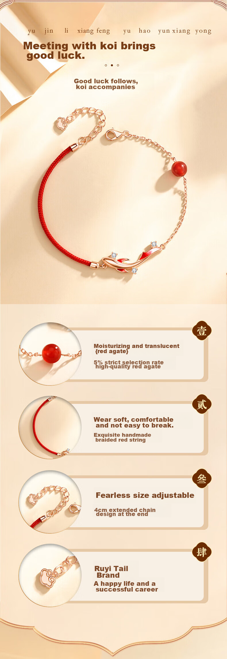 Zhenshangyin Chinese Gold Peace Buckle Silver Bracelet for Women, Chalcedony Beaded Bracelet, Mid-Autumn Festival Gift, Birthday Present for Girlfriend Or Mother, S925 10