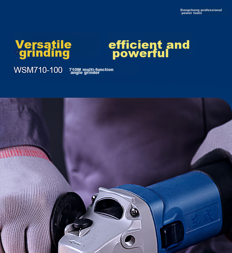 Dongcheng Angle Grinder WSM710-100, Hand Grinder, Polisher, Sander, Cutting Machine, Power Tool 1