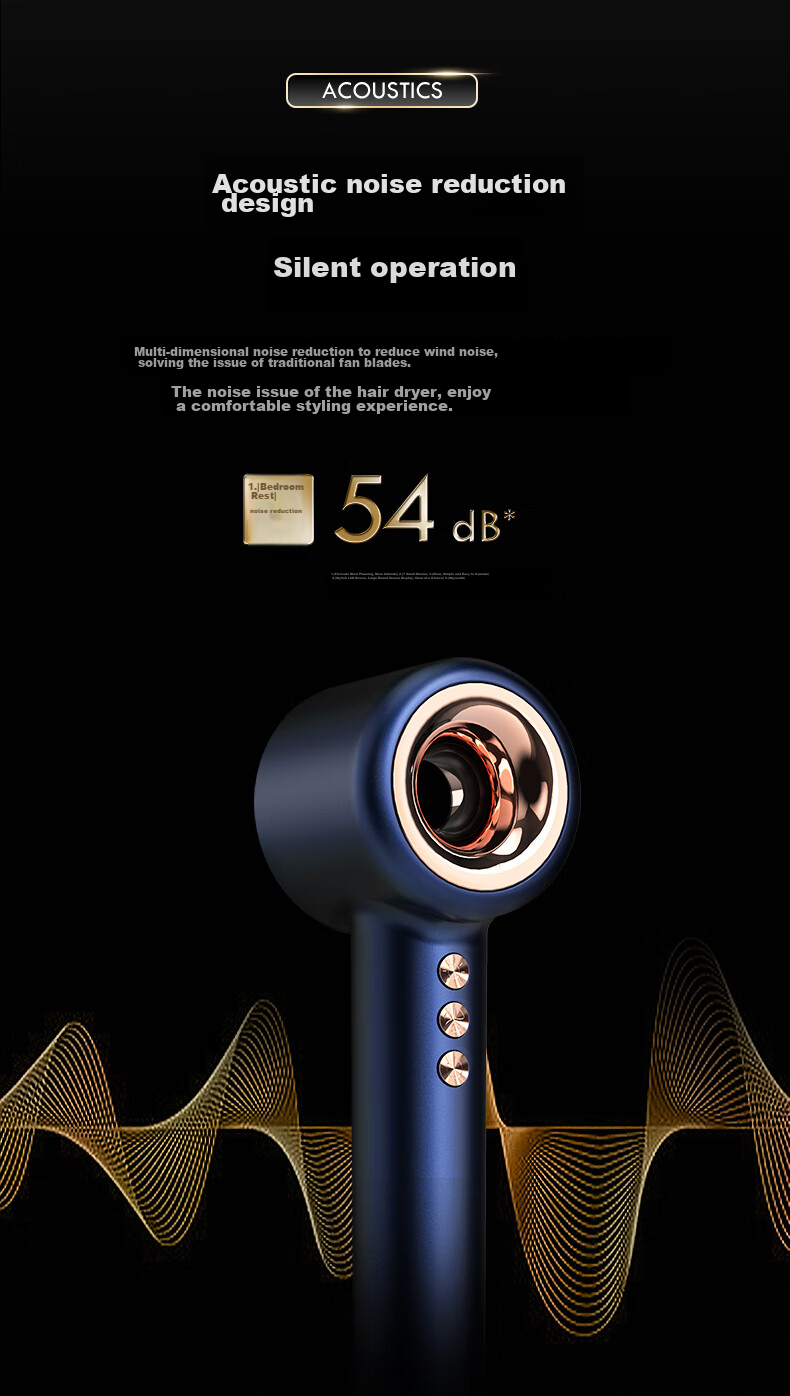 LANSAM Hair Dryer, Home Use, Plasma Hair Protection, High-Speed, Strong Airflow, Gentle on Hair, Negative Ion Electric Blower, Birthday Gift, Youth Version - Twilight Blue 14