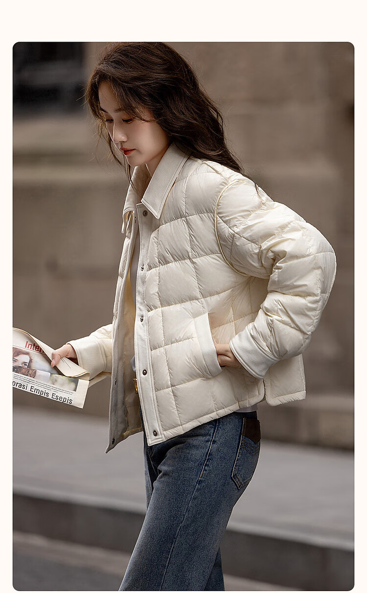 Demana Snowfield Roaming Winter 420T Nysfong Matte Velvet-Locked 90% Duck Down Shirt-Style Down Jacket for Women 2