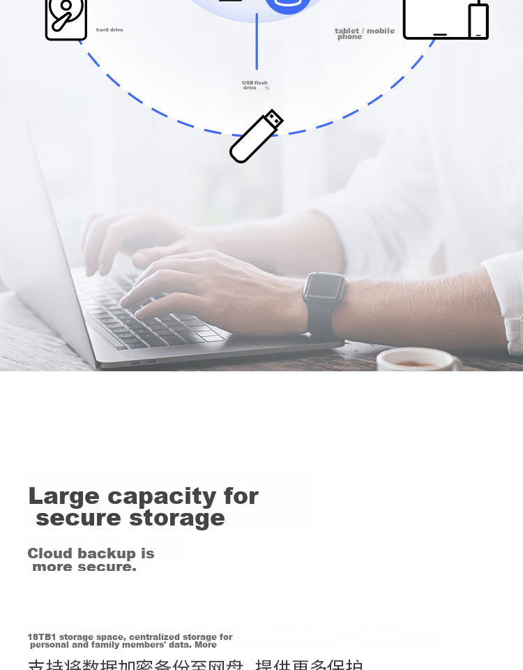 Synology DS124 Quad-Core Single-Bay NAS Network Storage Private Cloud Smart Album Automatic File Storage 5