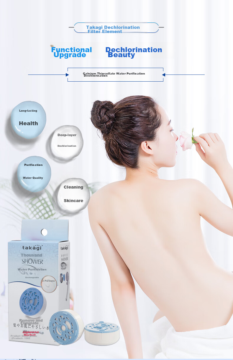 Takagi Shower Head Chlorine Removal Filter Cartridge, Purifying And Skin-Friendly JSC003 (2 Pieces Per Box) 7