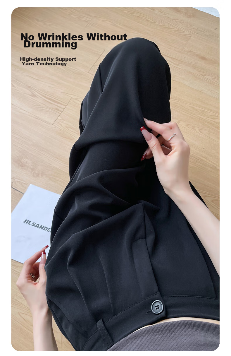 FitonTon Casual Dress Pants for Women, Autumn And Winter Style, 2025 Fashion Versatile Straight-Leg Pants, High-Waisted Draping Slimming Wide-Leg Trousers 7