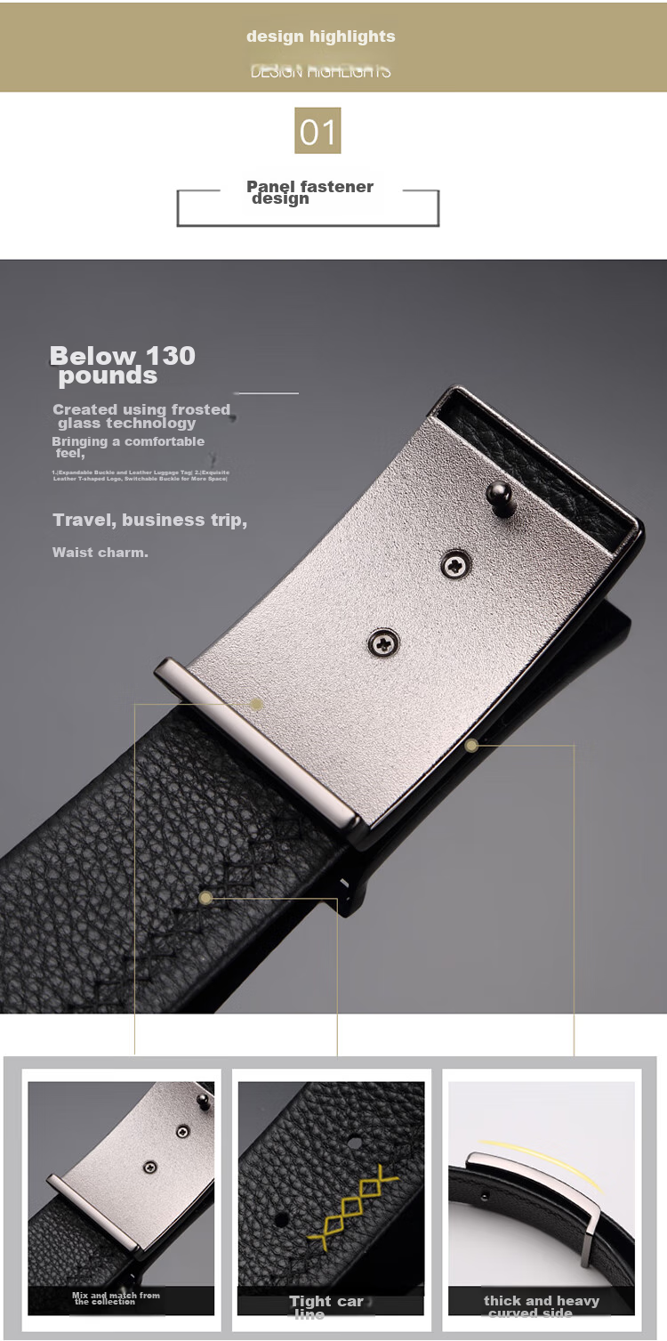 CROCODILE Top-Grain Leather Fashion Buckle Men's Belt Versatile Youth Waistband Birthday Gift for Boyfriend 3572 2