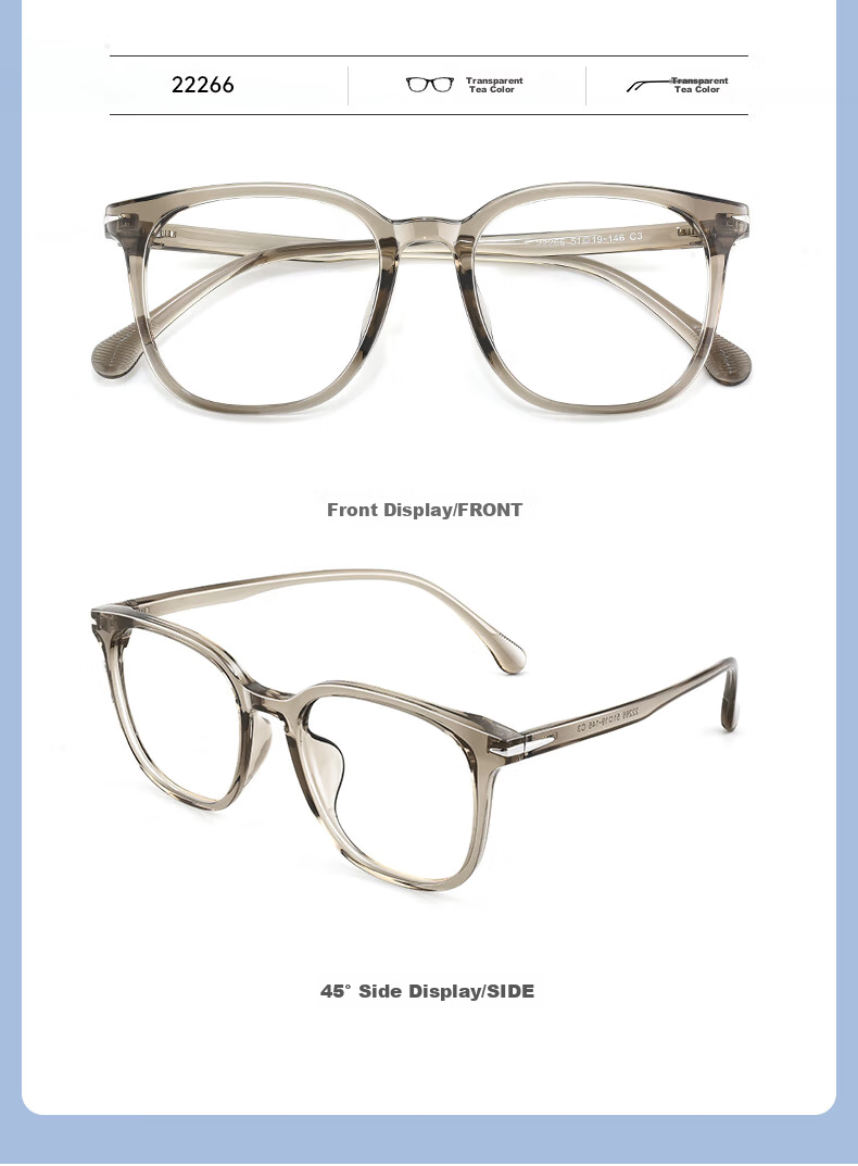 ZEISS Lenses, Myopia Prescription Available, TR90 Frame, Glossy Black, Ouna Non-Prescription Blue Light Blocking (Try-On) 10