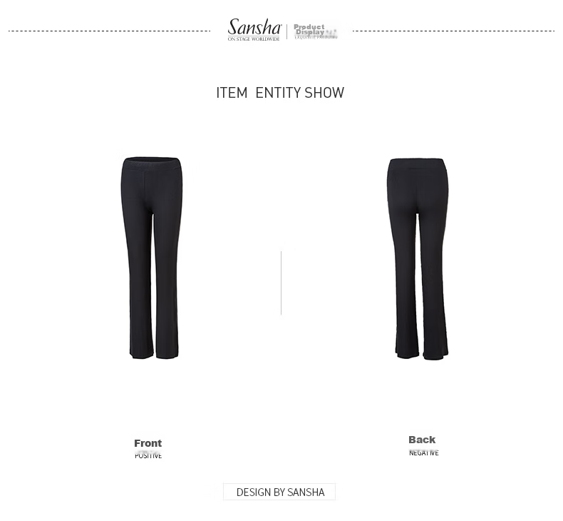 Sansha High-Waisted Loose Wide-Leg Pants for Modern Classical Dance Practice, Teacher's Body Shaping, And Ethnic Costume, Black, XL 12