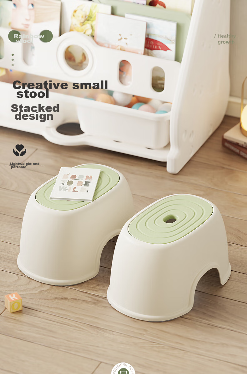 HOBBY TREE Household Stool, Thickened And Wear-Resistant, Children's Seat Chair, Bathroom Wash Bench, Non-Slip Hand Washing Stool, Footrest Toilet Mat 3