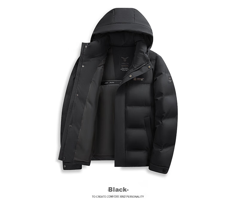 Yalu down Jacket for Men, 2025 Autumn And Winter, Thickened Detachable Hooded Short Style, Business Casual Cold-Proof Winter Coat 19