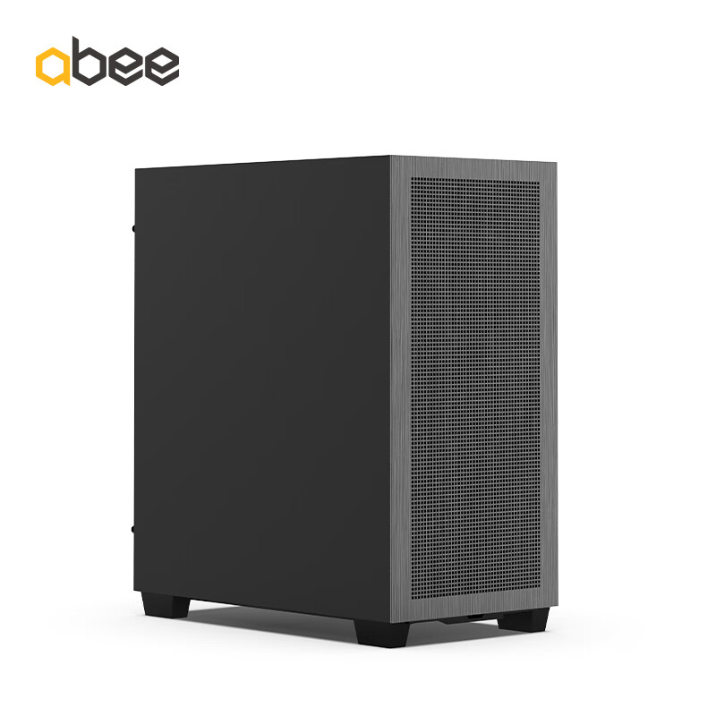 Abee Designer C500W Mid-Tower Workstation Case, Black/55L/Double 360mm Radiator Positions/E-ATX & EEB Dual Motherboard/Supports Ultra-Long Graphics Cards