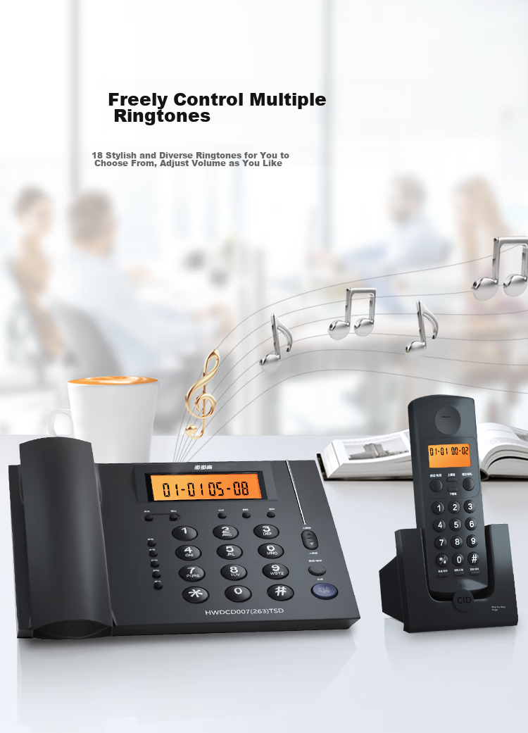 BBK Cordless Telephone, Wireless Landline Phone, Parent-Child Handset, for Office And Home Use, Internal Intercom, Long-Range Signal, W263 Jade White, One Base One Handset 14