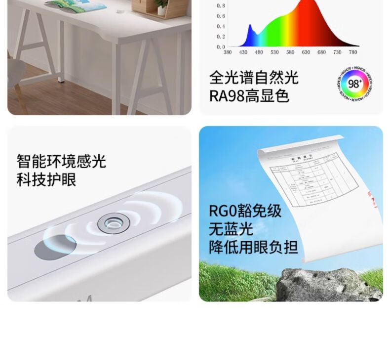 Dpdupi Depu Eye Protection Lamp Desk Lamp Study Reading Homework Eye Care Student Children National AA Clip-on Smart Bookshelf Lamp 5