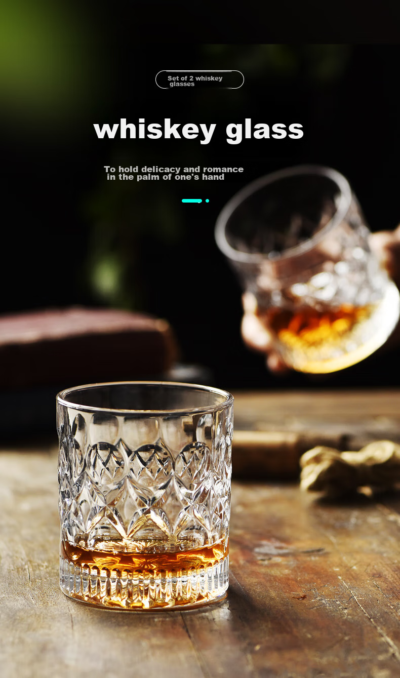 QINGPINGGUO Glass Cups, Water Cups, Tea Cups, Beverage Cups, Wine Glasses, Liquor Glasses, Whiskey Glasses, 220ml*6 Pieces, Colorful Box Packaging 2