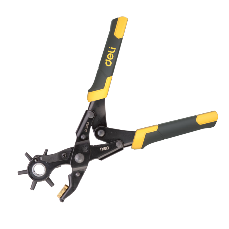Deli Upgraded Heavy-Duty Labor-Saving Belt Hole Puncher, Punched Belt, Leather Goods Multi-Functional Hole Puncher, 10 Inches