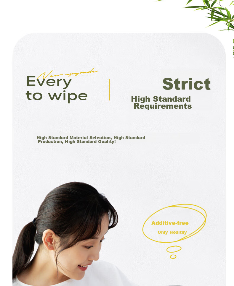 Wuro Natural Color Facial Tissues, Bamboo Pulp Paper, 4-Ply, 115 Sheets*20 Packs, XL Size, Large-Size Tissues, Toilet Paper, Napkins, Whole Box 5
