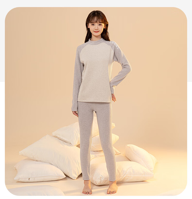 YING BO LUN Winter Girls Thermal Warm Underwear Set for Older Children, Beige, Size 170, Model 81234 16