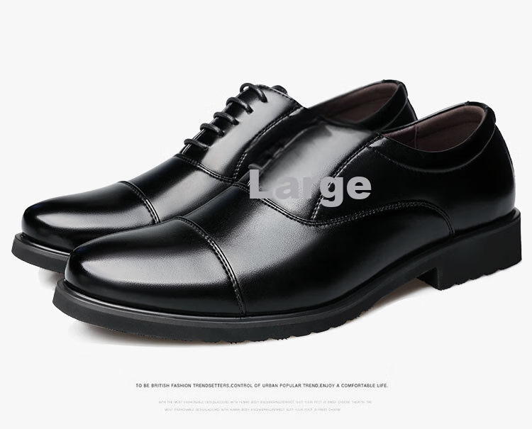 BEIOUTU Men's Leather Shoes, Fashionable Three-Joint Business Formal Shoes, Comfortable Lace-Up Casual Men's Footwear, 8827 Black, Size 41 15