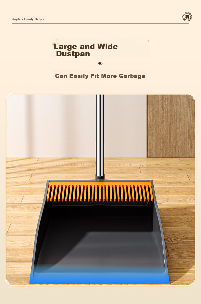 Jiabangshou Two-Piece Broom Set, Household Cleaning Tools Including Broom And Dustpan, Effective at Preventing Dust Leakage 5
