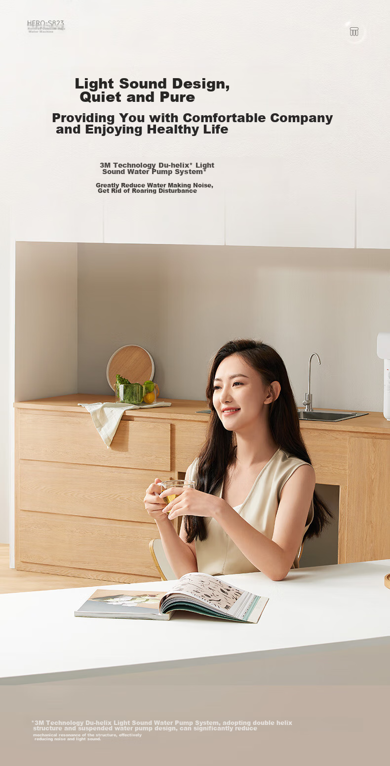 3M Water Purifier, Household Drinking Water Machine, Direct RO Reverse Osmosis Under-Sink Filter, 700G Large Flow Rate 1.84L/min, Home Pure Water Machine, Pengpai 2.0 Series HFRO-S725 7