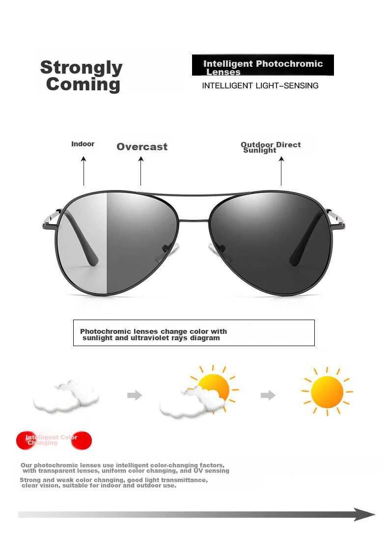 LESCA LUNETIER Day And Night Smart Polarized Sunglasses for Men with UV Protection And High Definition Lenses for Fishing, Driving, And General Use 4