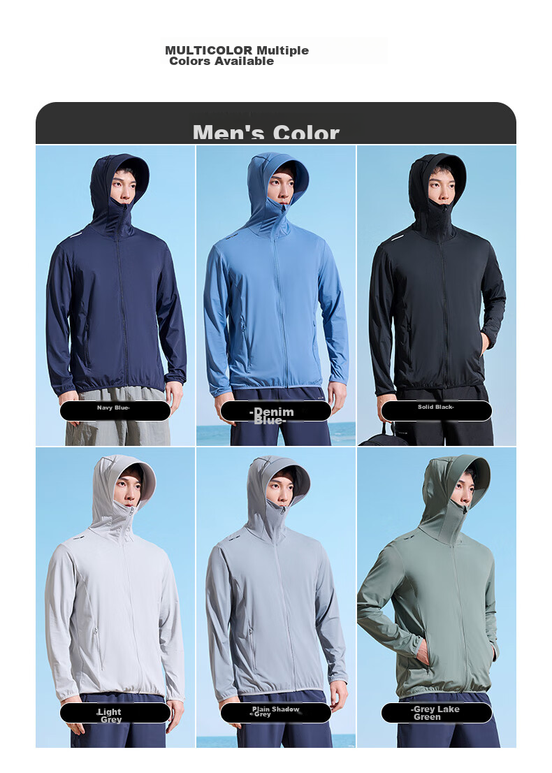 TOREAD Ice Silk Knit Sun Protection Shirt for Men, Breathable Spring And Summer UV-Resistant UPF50+ Sunscreen Jacket Skin Coat 11