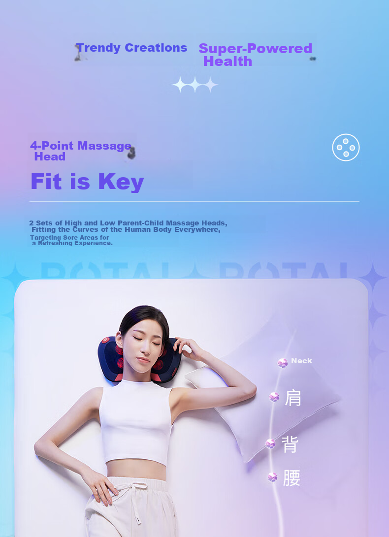 RONGTAI Cervical Massager, Shoulder And Neck Massage Device, Pillow for Trapezius Muscle Massage, Multifunctional Kneading Neck Massager, K30 Practical Gift for Parents And Friends 5