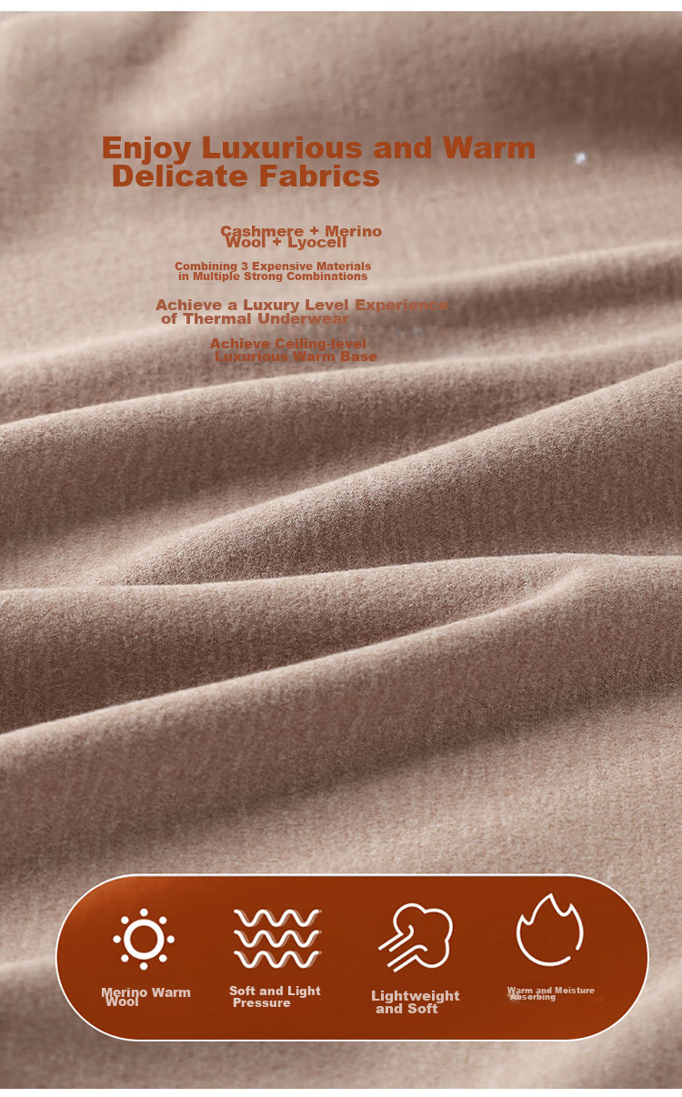 LangSha Women's Thermal Underwear, Tight-Fitting Warm Fleece-Lined Pants for Winter And Autumn, High-Waisted Leggings, Cashmere Base Layer Pants 3