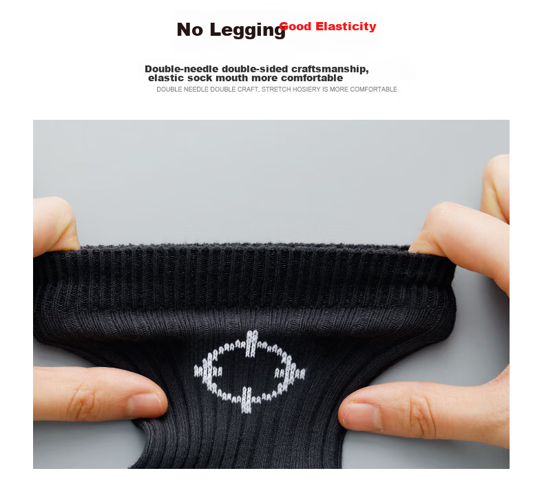 RIGORER High Tube Mid Tube Men's Adult Casual Elastic Socks Z119140322-1, Black (3 Pairs), L 2