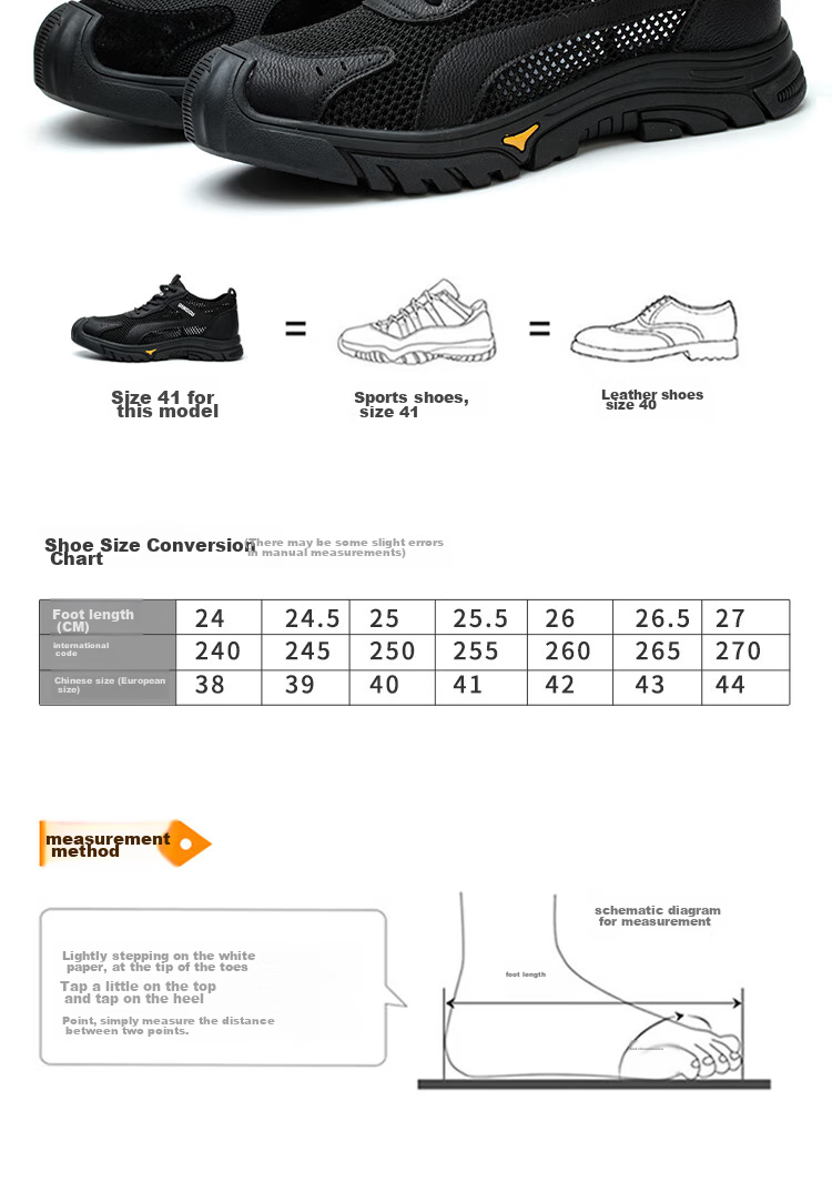 Dinggu Safety Shoes for Men, Anti-Smashing And Puncture-Resistant Steel Toe Work Boots, All Seasons, 1113heiW40 8