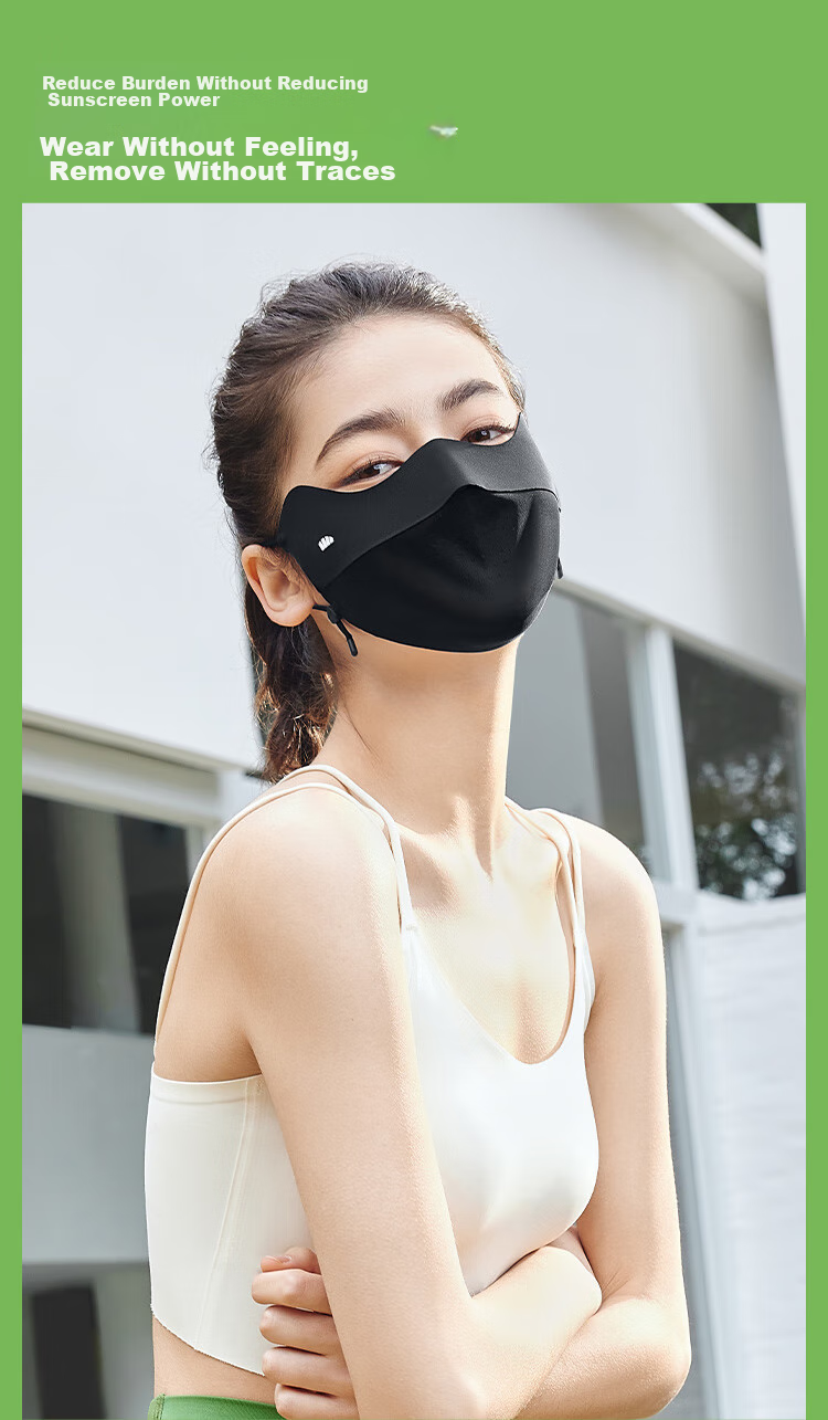 Beneunder Sun Protection Face Mask, Full-Face Ice Silk Sunscreen Face Cover for Women, Face Mini Skirt, Summer High-Value UV Protection, Breathable Cycling Mask 6