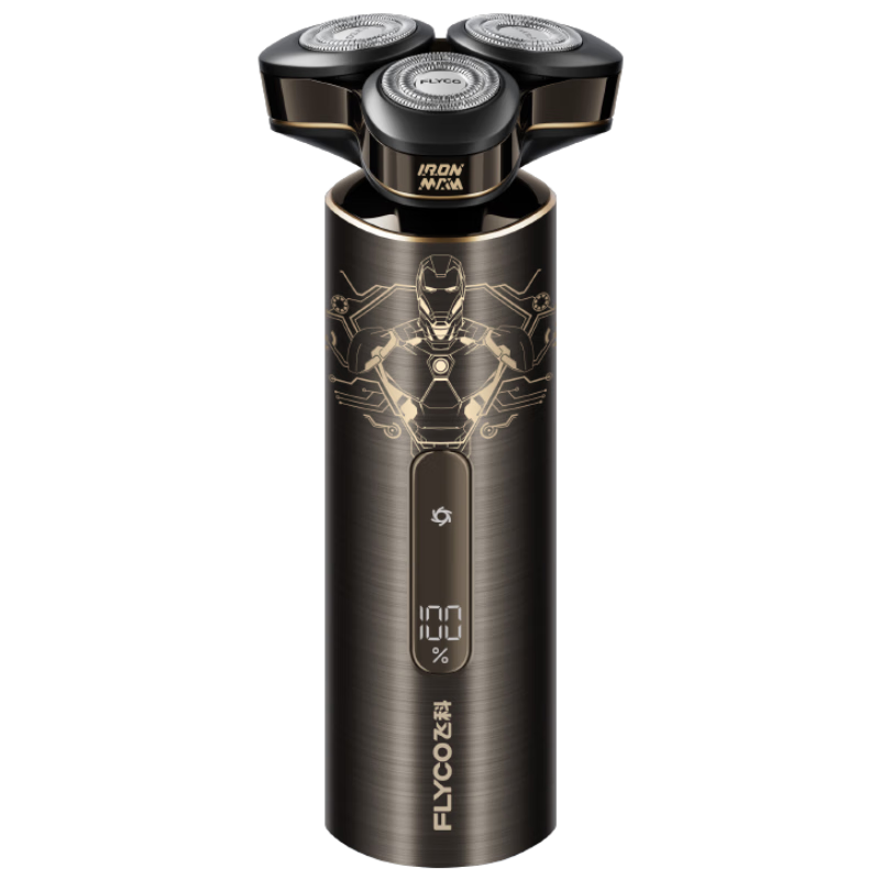 FLYCO [Recommended by Wang Yibo] Men's Electric Shaver FS989, Birthday And Holiday Gift for Boyfriend, Father, Or Dad, Marvel Iron Man Co-Branded