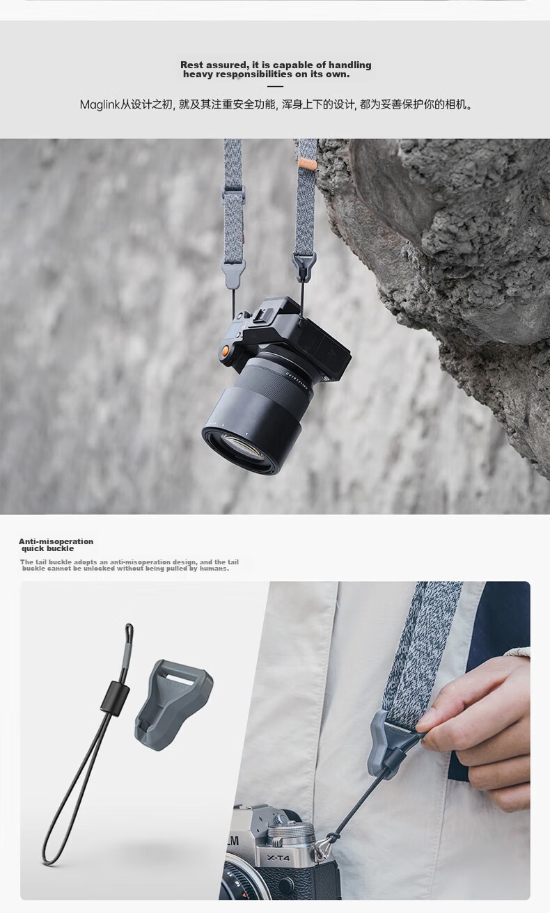 Ulanzi, You Lan Zi, Peregrine Falcon, Camera Wrist Strap with Magnetic Single-Handed Wrist Strap Shoulder Strap Crossbody DSLR Mirrorless Digital Camera Quick-Release Genuine Leather Wristband Fast Connection Safety Hand Strap Lanyard 7