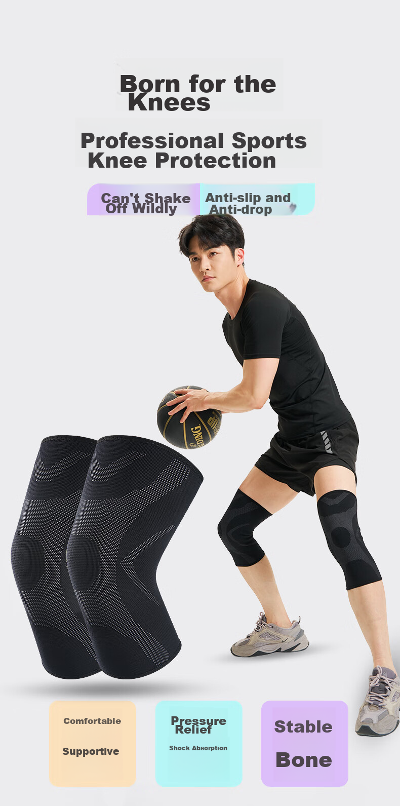 Mdikawe Knee Brace for Spring And Summer Sports, Meniscus, Basketball, Running, Patella-Specific for Men And Women, Badminton, Soccer, Hiking Protective Gear Size M 1