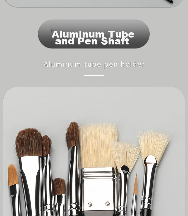 Mont Marte 6-Piece Oil Painting Brush Set, Acrylic Paint Brushes, Watercolor Brushes, Art Pig Bristle Nylon Painting Brushes, Children's Line Drawing Brushes, Flat Brush And Brush Set BMHS1002 23