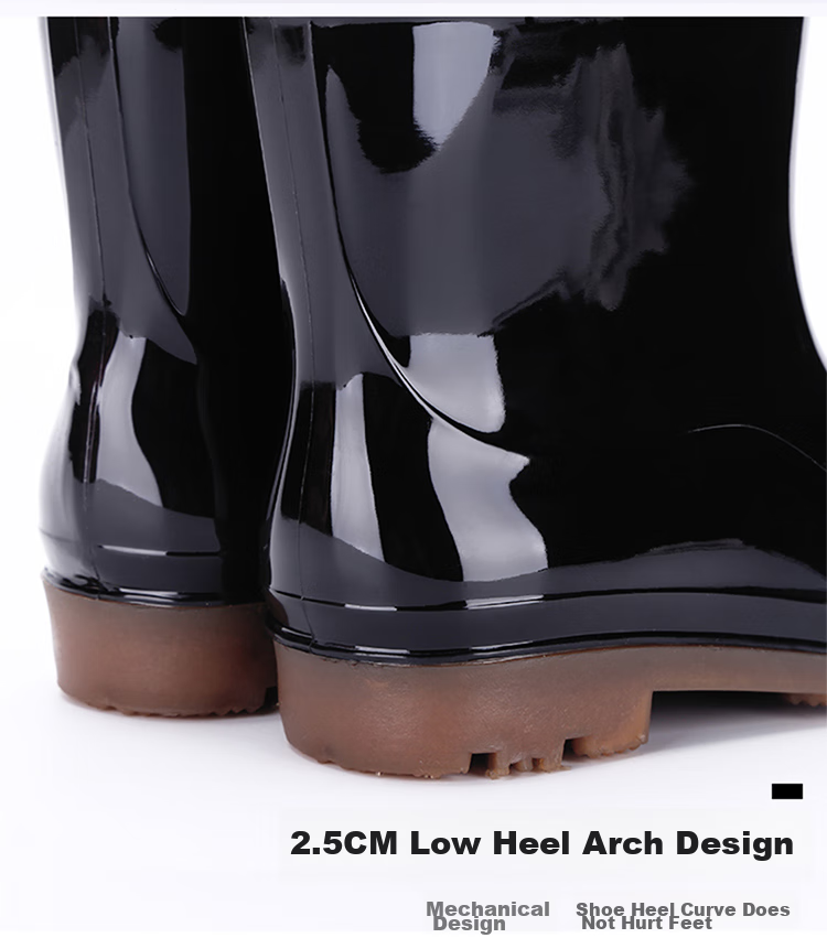 Huili Men's Winter Mid-Calf Waterproof Rubber Shoes with Fleece Lining, Detachable Warm Rain Boots, Overshoes 6557 Black Size 39 8