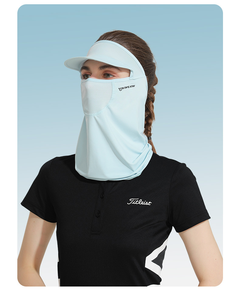 GLO-STORY Sun Protection Face Mask for Women, Full-Face Mask, Outdoor Golf Sports Sunshade, Cycling Face Covering, Headscarf Face Veil 17