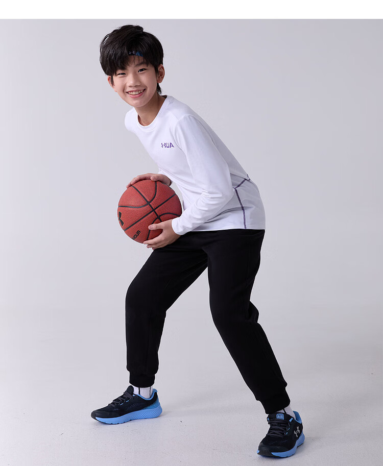 Under Armour Boys And Girls Sports Pants, Loose-Fitting Knit Casual Joggers for Older Childre 21