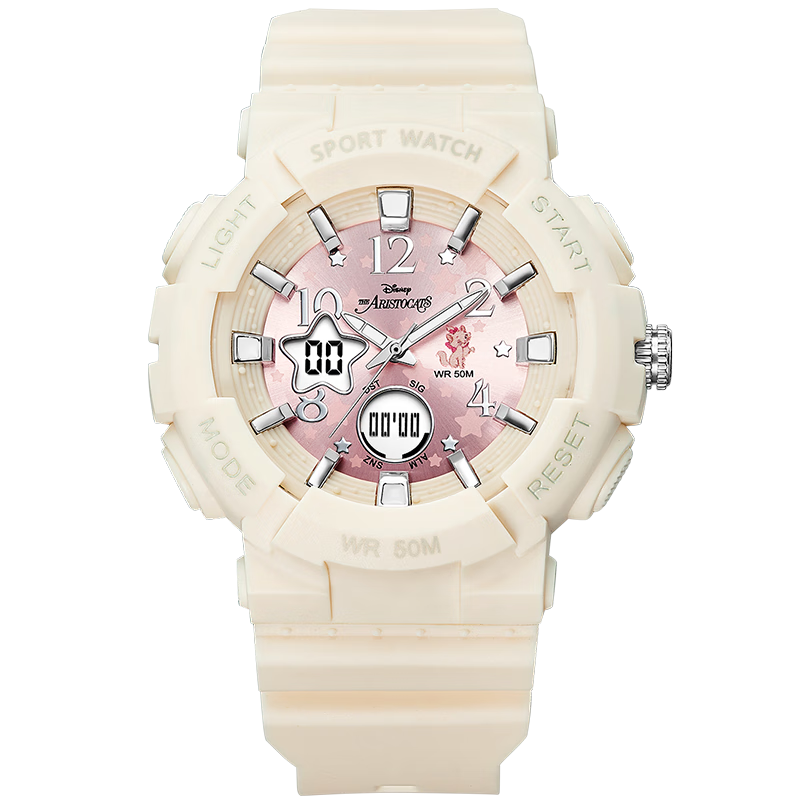 Disney Sports Watch for Women, Students, Children, Trendy Design, Elementary And Middle School Girls, Waterproof Digital Watch, Back-To Gift