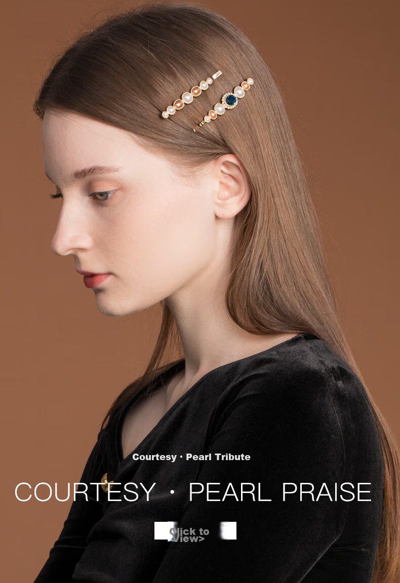 Cercoo Pearl Gift Series Hair Clips, Side Summer Ultra-Fairy Elegant High-End Feel Barrettes, Two Pieces Gift for Girlfriend 2