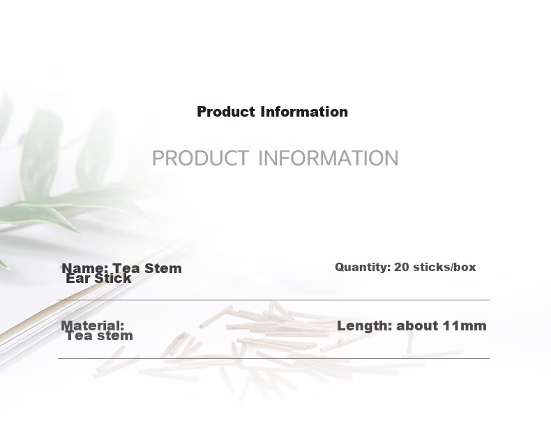 Dijing Tea Leaf Ear Sticks, Ear Piercing Ear Studs, Tea Leaf Sticks to Prevent Ear Clogging, Invisible Tea Leaf Sticks, Ear Protection to Prevent Plugging, Sleeping without Removing, for Newly Pierced Ears 6