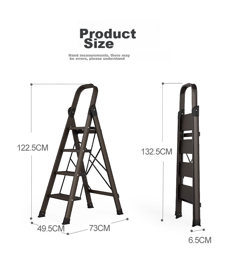 AOPENG Folding Ladder for Home Use, Four-Step Thickened Aluminum Alloy Indoor And Outdoor Climbing Ladder, A-Frame Ladder for Engineering Projects 19
